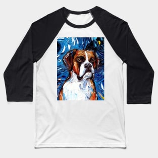 Boxer Night (Portrait) Baseball T-Shirt